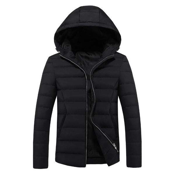 

mrmt 2019 brand new men's jackets thick warm overcoat for male imitation down cotton-padded jacket outer wear clothing garment, Black