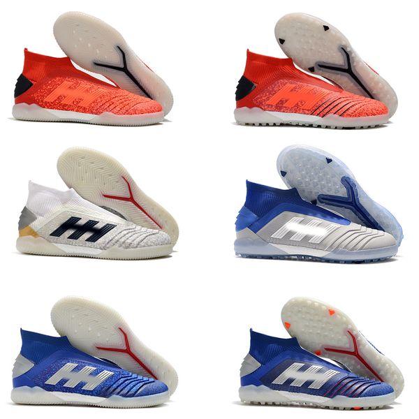 

new l soccer cleats predator 19+ in ic indoor soccer shoes predator 19+ tf football boots mens botas de futbol red