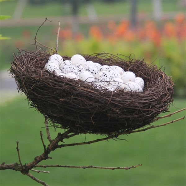 

easter deskdecoration creative easter decor of simulated mini artificial quail egg bird's nest model craft gifts office orna