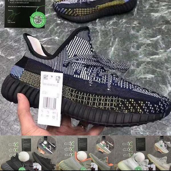 

2020 kanye west 3m static running shoes new israfil cinder desert sage earth tail light zebra womens mens trainers designer sneakers size 13