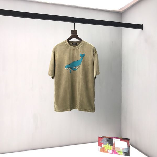 

2020ss spring and summer new high grade cotton printing short sleeve round neck panel t-shirt size m--xl-xxl-xxxl shirt tees size, White;black