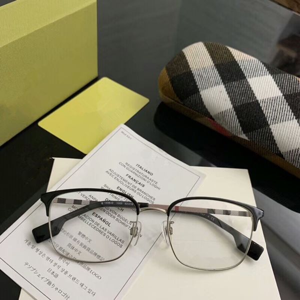 

High quality tar model be1388 de igner big rim men gla e frame 53 18 145 contra ted plaid emi rim for pre cription gla e full et ca e