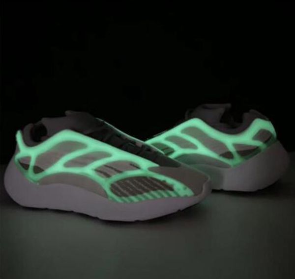 

700s v3 luminous white glow in dark noctilucent men women kanye west designer basketball shoes runner running sports sneakers