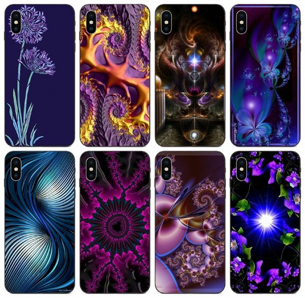 

[tongtrade] violet abstract mandala case for iphone 11 pro 8 7 6s 6 5s 5 x xs max samsung a6 a60 a6s huawei p20 y9 prime sony xperia xa case