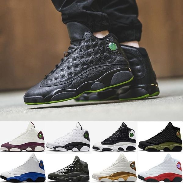 

с коробкой высокого качества 13 13s серый phantom black cat gs hyper 3m reflect ретро мужчины женщины баскетбол обувь flint bred olive кросс