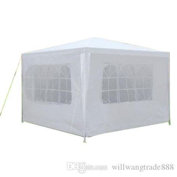 

3 x 3m three sides waterproof tent with spiral tubes white color