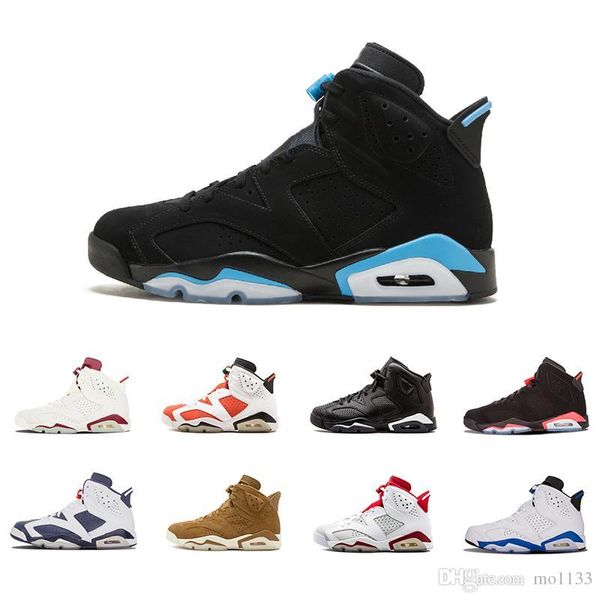 

2018 whosale 6 6s mens basketball shoes man black cat infrared sports blue maroon olympic alternate hare oreo angry bull sports sneakers