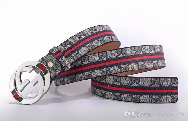 

new fashion men business belts luxury smooth gold silver buckle genuine leather belts for men waist belt ing, Black;brown