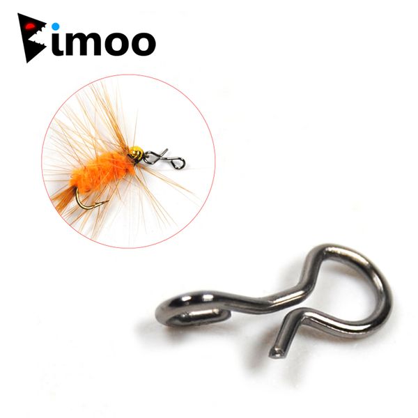 

bimoo 100pcs fishing snap quick change for hook & lures black color high carbon steel fishing accessories