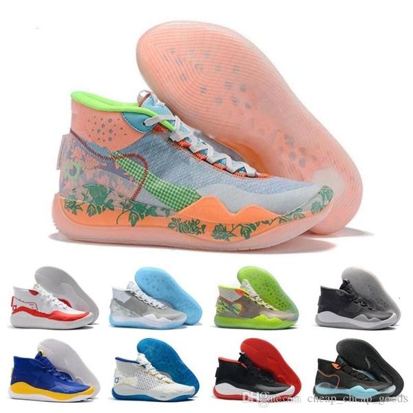 

luxury mvp kevin durant kd 12 11 anniversary university 12s 11s oreo men basketball shoes usa elite kd12 eybl multicolor sports sneakers