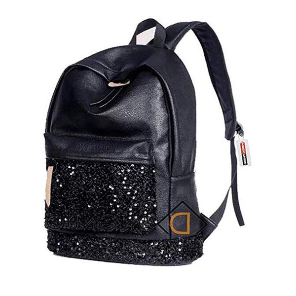 

2019 fashion women pu leather backpack school bags new backpack big crown embroidered sequins