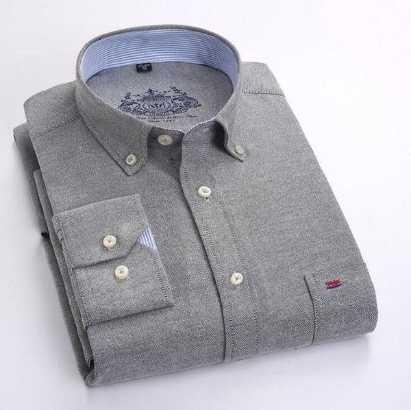 

men shirt solid long sleeve oxford brand business casual oxford slim fit shirts mens solid collar dress shirt social super, White;black