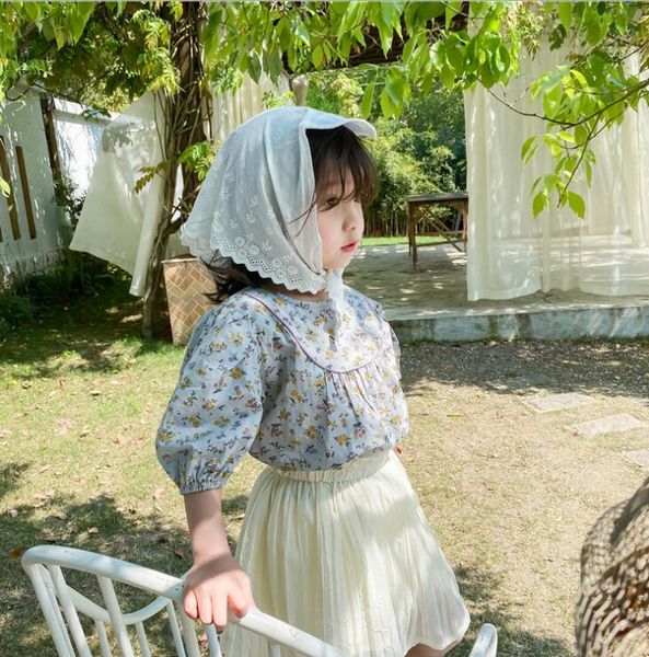 

2020 новых девушки напечатаны рубашки летом хлопок с коротким рукавом мода девушка блузкой 1-7 лет hv421, White;black