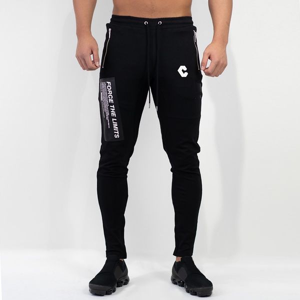 

new fashion casual outdoor sports running trousers drawstring long pants pantalones hombre dropshiping w912, Black