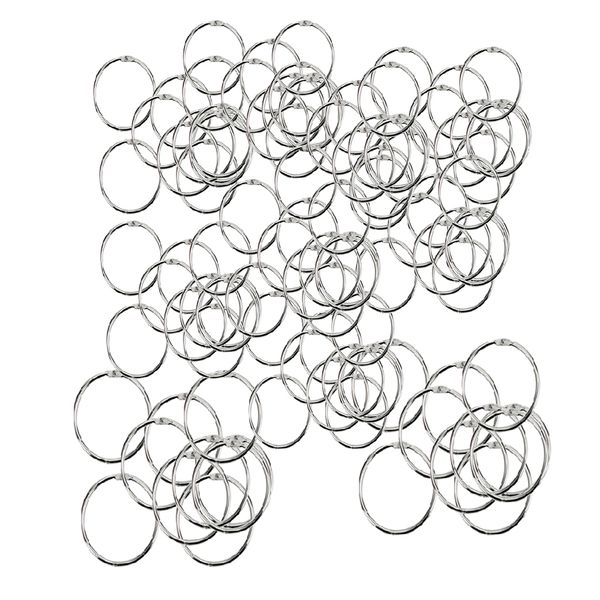 

100pcs nickel-plated metal book loose leaf binder rings anti-rust durable