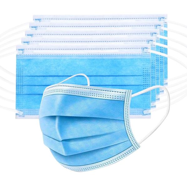 

in stock non woven disposable face mask 3 layers earloop anti-dust face masks 50pcs/set