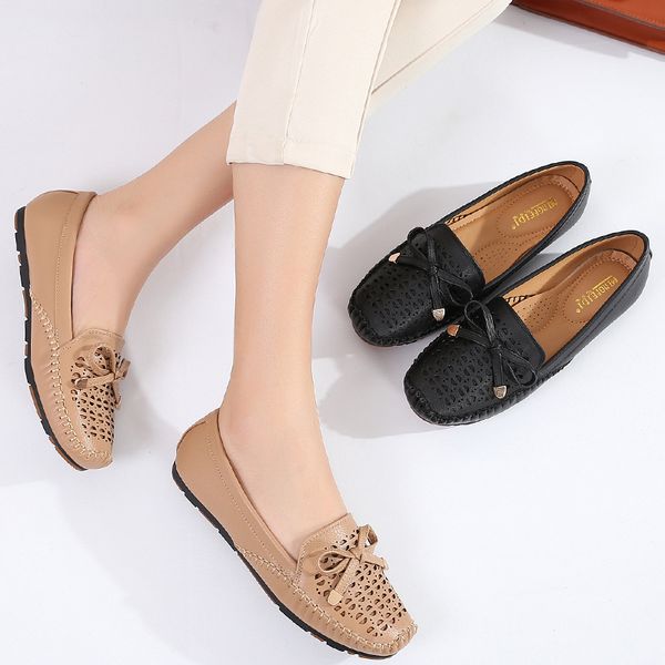 

classics fashion leisure women slip-on loafers flock flat single shoes solid butterfly-knot ladies casual shoes, Black