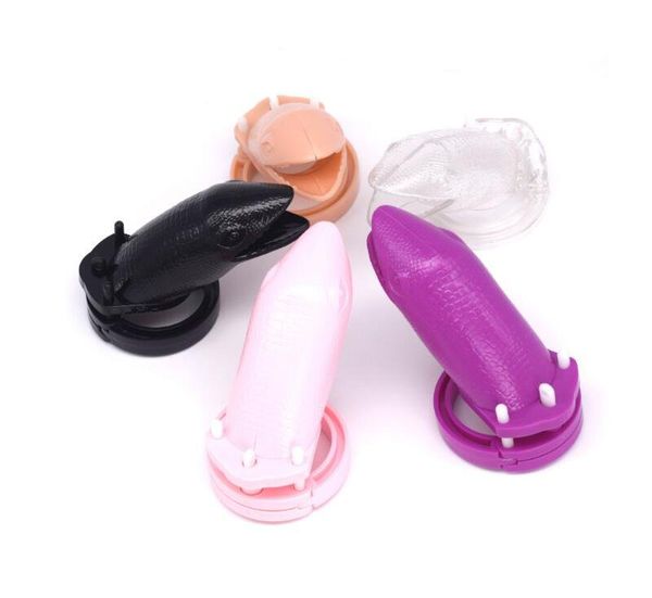 

crocodile texture long section male chastity device with 5 rings new game chastity belt chastity cage toy for men