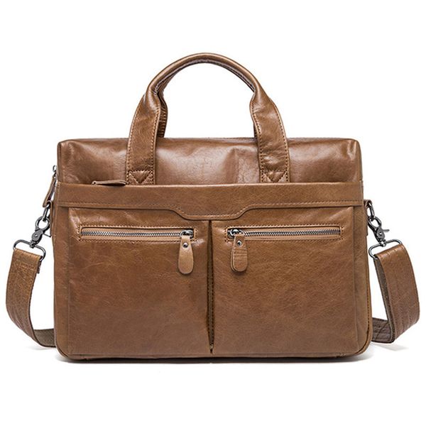 

fashion men briefcase men's bag soft leather lapbag computer/office bags messenger for men document briefcases totes bags