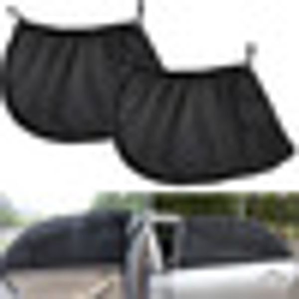 

2pc uv protection shield sun shade car window cover sunshade hanging curtains double yarn net sunscreen thermal insulation