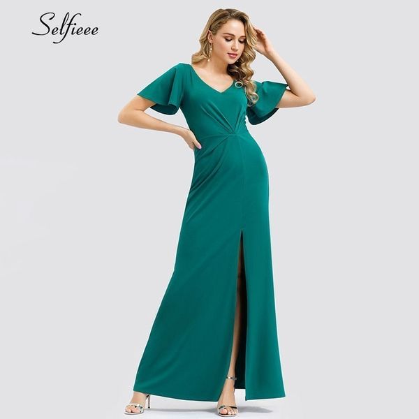 

bodycon turquoise women dresses short sleeve v-neck side split fashion summer dresses vestidos de fiesta de noche 2020, Black;pink