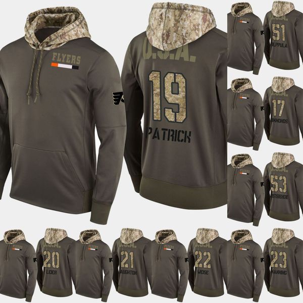 

Philadelphia Flyers Salute To Service Hoodies 17 Wayne Simmo 22 Dale Weise 53 Shayne Gostisbehere Hockey Sweatershirt Jerseys
