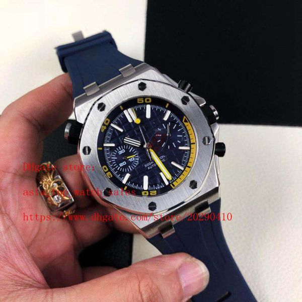 

2020 factory selling version mechanical automatic 42mm blue dial transparent sapphire glass fashion mens watches, Slivery;brown