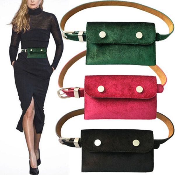 

assez sac women waist bag classic trend solid color mobile phone key case multi-function couple small square bagcd5148/j