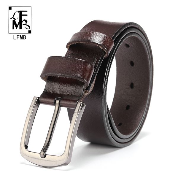 

fmb]leather belt men male genuine leather strap pin buckle fancy vintage jeans ceinture homme fancy vintage cowboy jeans, Black;brown