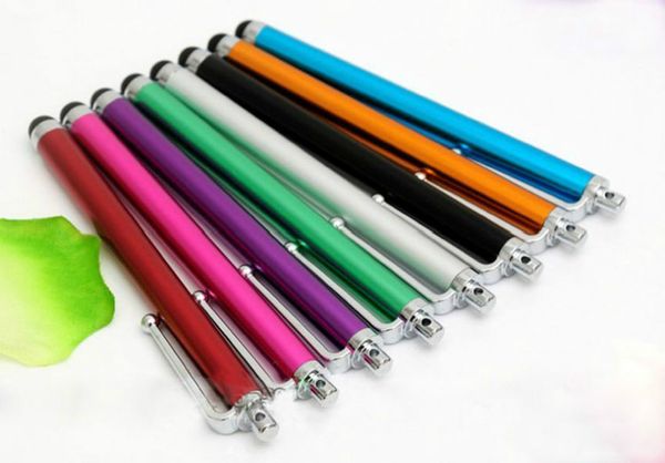 Großhandel 4000 teile/los Kapazitiver Bildschirm Metall Stylus Touch Pen mit Clip für Handy