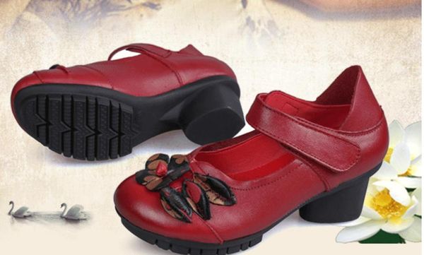 

2020 new style coarse heel round head mother shoes@ee097709, Black