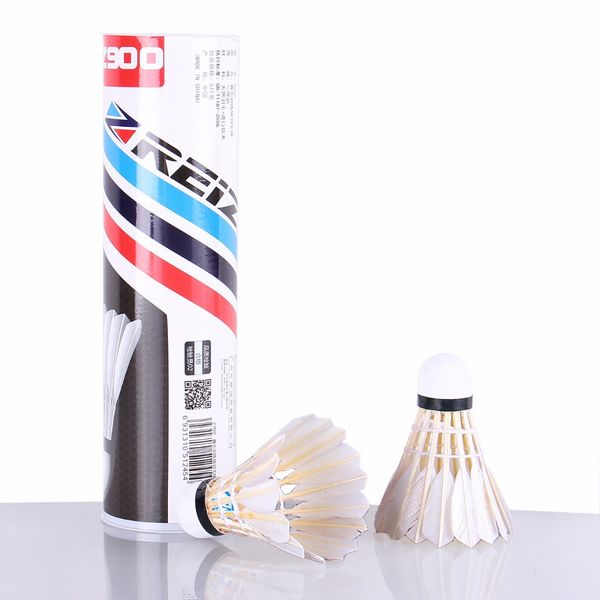 

6pcs/tube shuttlecocks badminton white feather shuttlecocks professional competition and game badminton accessories z900