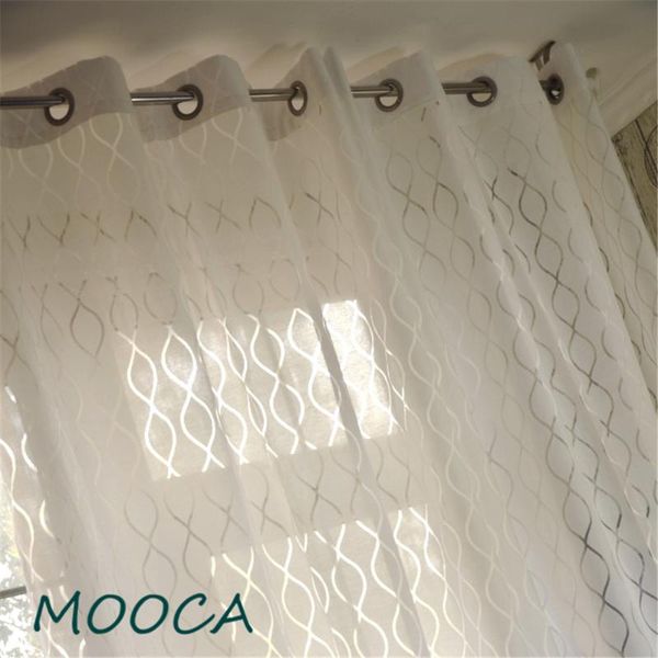 

white finished curtain for living room tulle hollow out curtain
