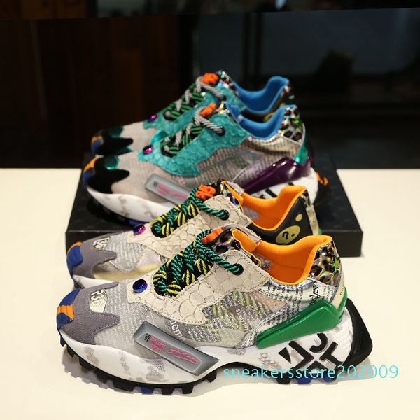 

смешанные цвета платформы обувь женщины узелок круглый toe осень весна повседневный квартиры обувь резина браун дамы кроссовки мода s09, Black