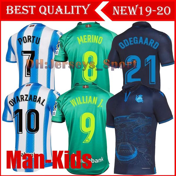 

2019 real sociedad soccer jerseys 19 20 royal society oyarzaba x.prieto carlos juanmi football set bartra men kids kit uniform, Black;yellow