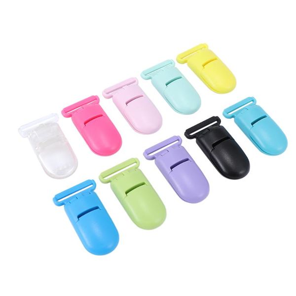 

10pcs/lot plastic baby pacifier clips transparent pacifier clips soother holder for baby nipples holder round clamp