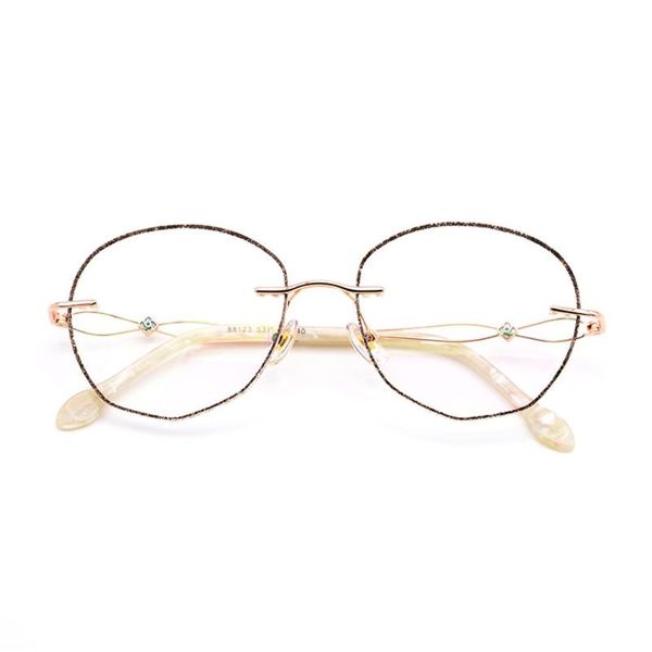 

hip-hop men and women retro metal glasses frame anti-blue light glasses polygon flat mirror frameless men and women glasses, White;black