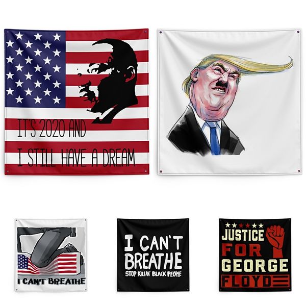 

150*150cm i cant breathe blanket george floyd printing tapestry black lives matter household wall banner #qa99723