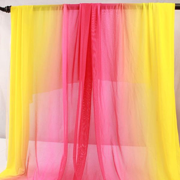 

2 tone gradient stretchy spandex mesh net fabric activewear custume chinese hanfu making elastic mesh by yard, Black;white