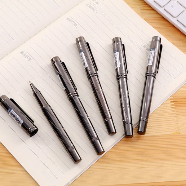 

15pcs high-end business sign pen luxury metal roller ball pen 0.5mm metal ballpoint pens for school office stationery supplies, Blue;orange