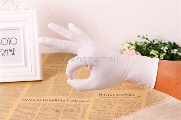 

gloves disposable latex dishwashing kitchen work garden rubber gloves universal for left and right 100pcs hand