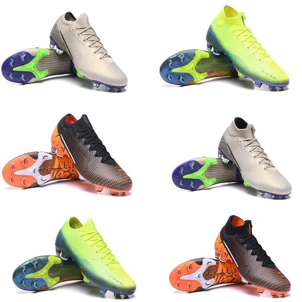 

cr7 big kids youth junior men mercurial 13 superfly vi elite planet football boots fg dream spee 002 children soccer cleats shoes, Black