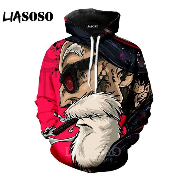 

funny 3d print women men z anime master roshi fashion kid homme harajuku sweatshirt hoodies hoodie fashion shirt e72, Black