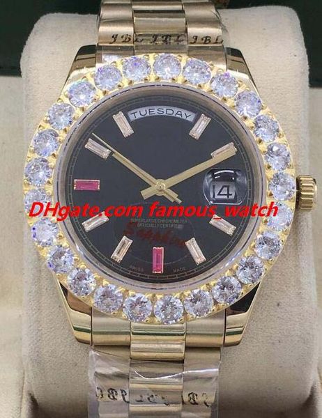 

Luxury Watch 3 Style Mens II 18k Gold 41mm Diamond Ruby Watch Bigger Diamond BEZEL 218235 Automatic Fashion Date Men's Watches Wristwatch