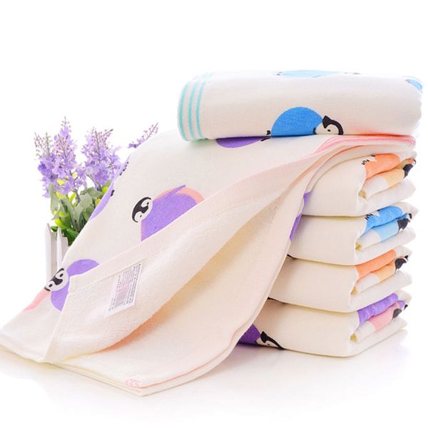 

lovely penguin print soft cotton face towel quick dry for adults kids family