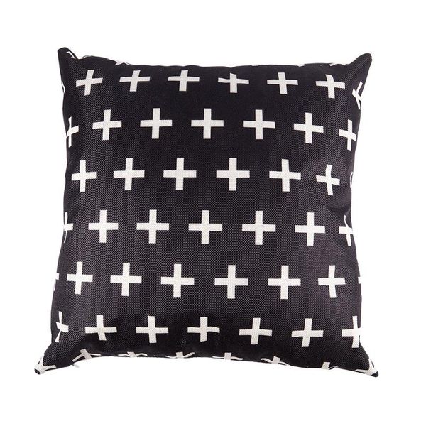 Pillow Case Black And White Pattern Pillow Case Cotton Linen Print
