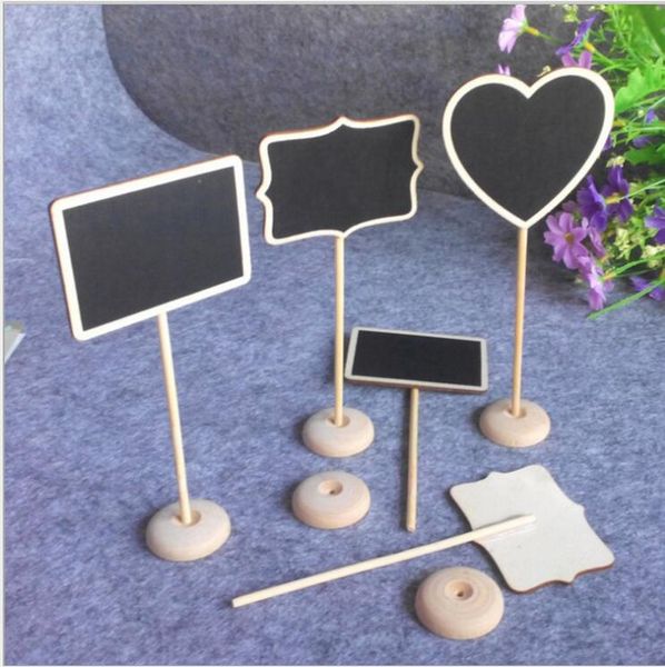 10PCS Mini Blackboard Chalkboard Wooden Stand Message Board Holder Wedding Party