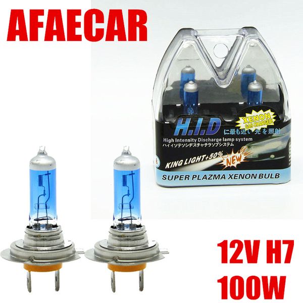 

afaecar 2pcs h7 100w super bright white fog lights halogen bulb car light source