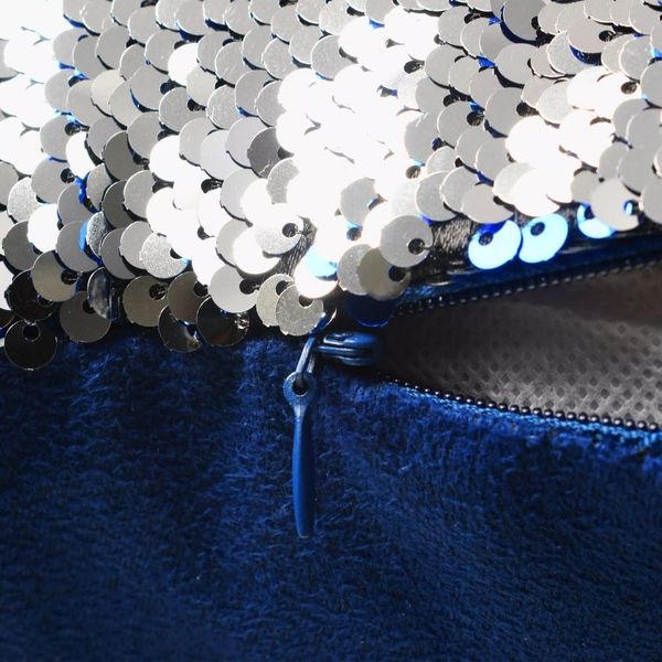 

cushion set with sequins 2 pcs 60 x 60 cm blue and silver other home textile