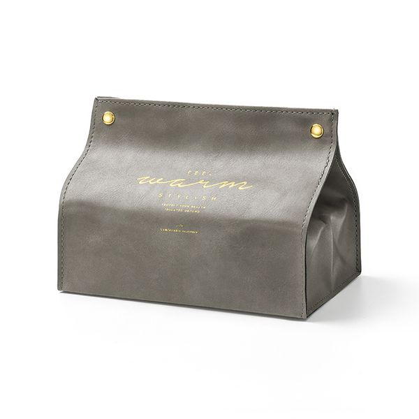 

new lovely pu leather foldable napkin holder paper storage box good appearance table decoration decoration tissue box